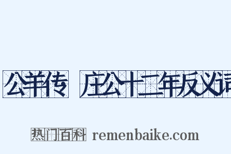公羊传·庄公十二年反义词是什么意思的图片